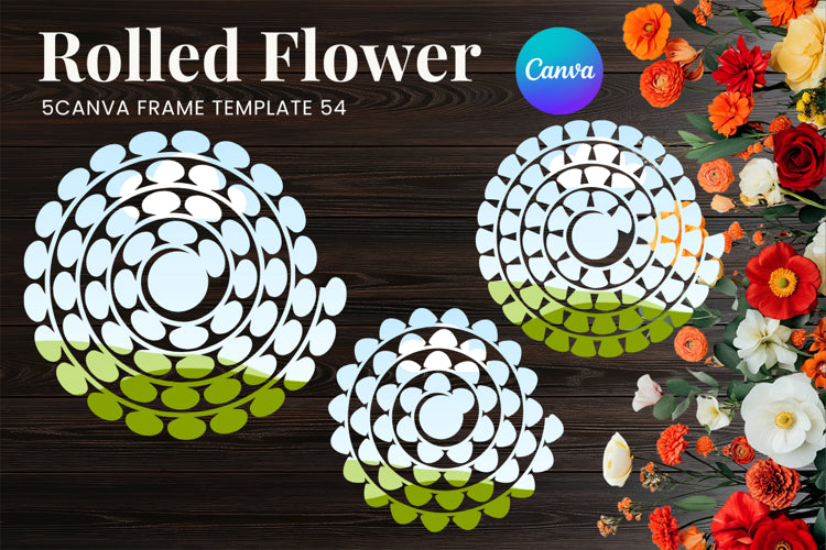 Rolled Flower Frame Template [CANVA]